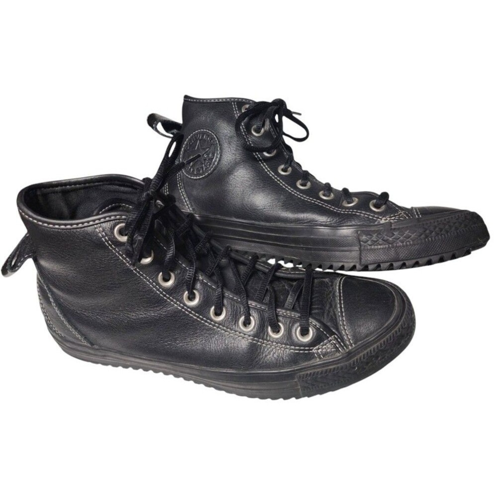 Converse Chuck Taylor All-Star Hollis Thinsulate Black Leather Sneakers Size 8.5